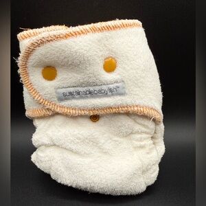 Sloomb Terry Happy Little Clouds Fitted Diaper